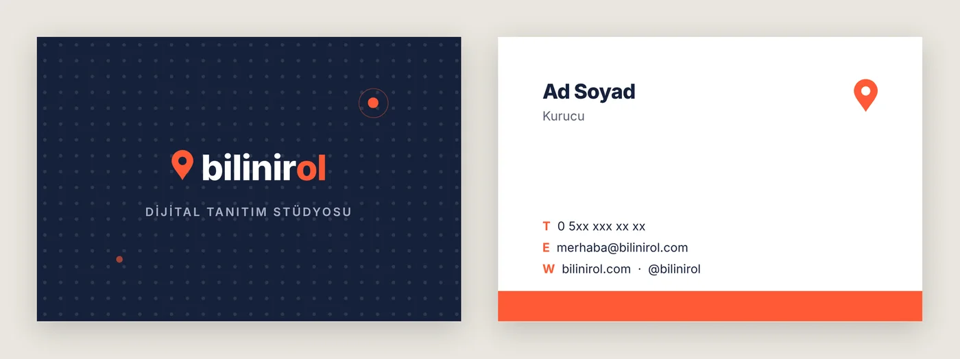 bilinirol kartvizit ve kimlik örneği