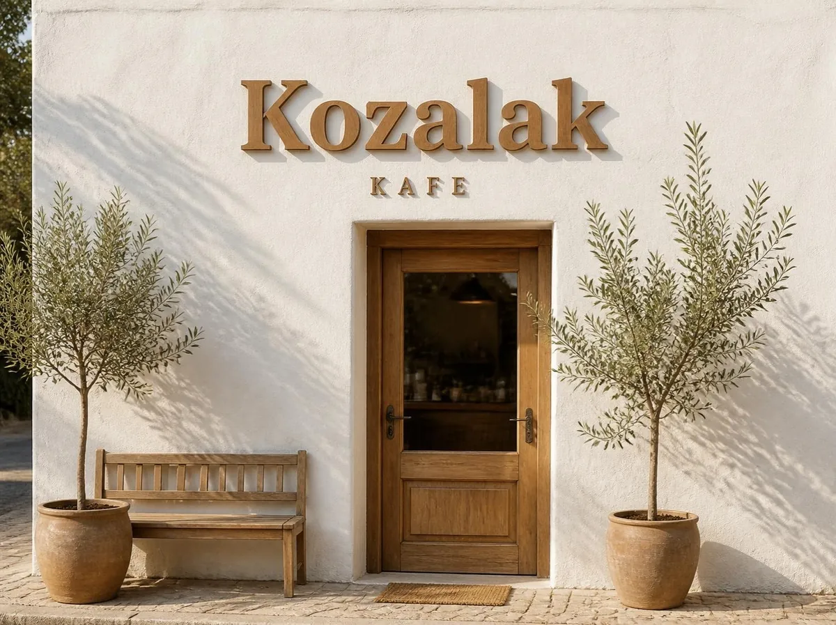 Kutu harf, Ahşap, ışıksız: Kozalak Kafe