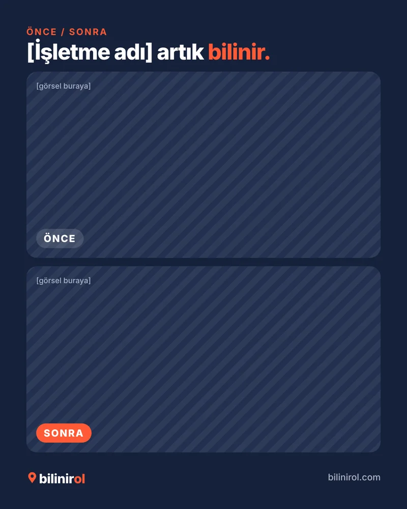 Önce-sonra gönderi şablonu