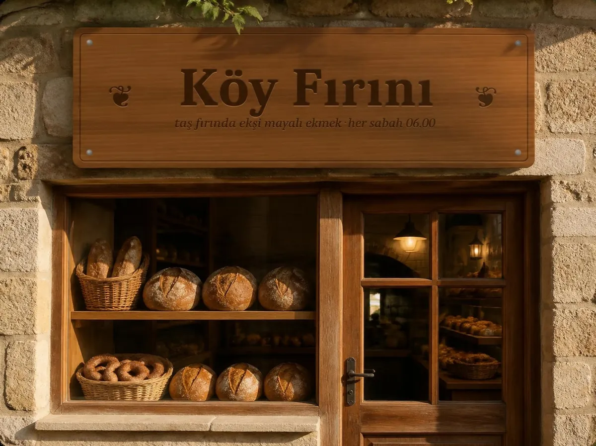 Tabela, Ahşap oyma: Köy Fırını